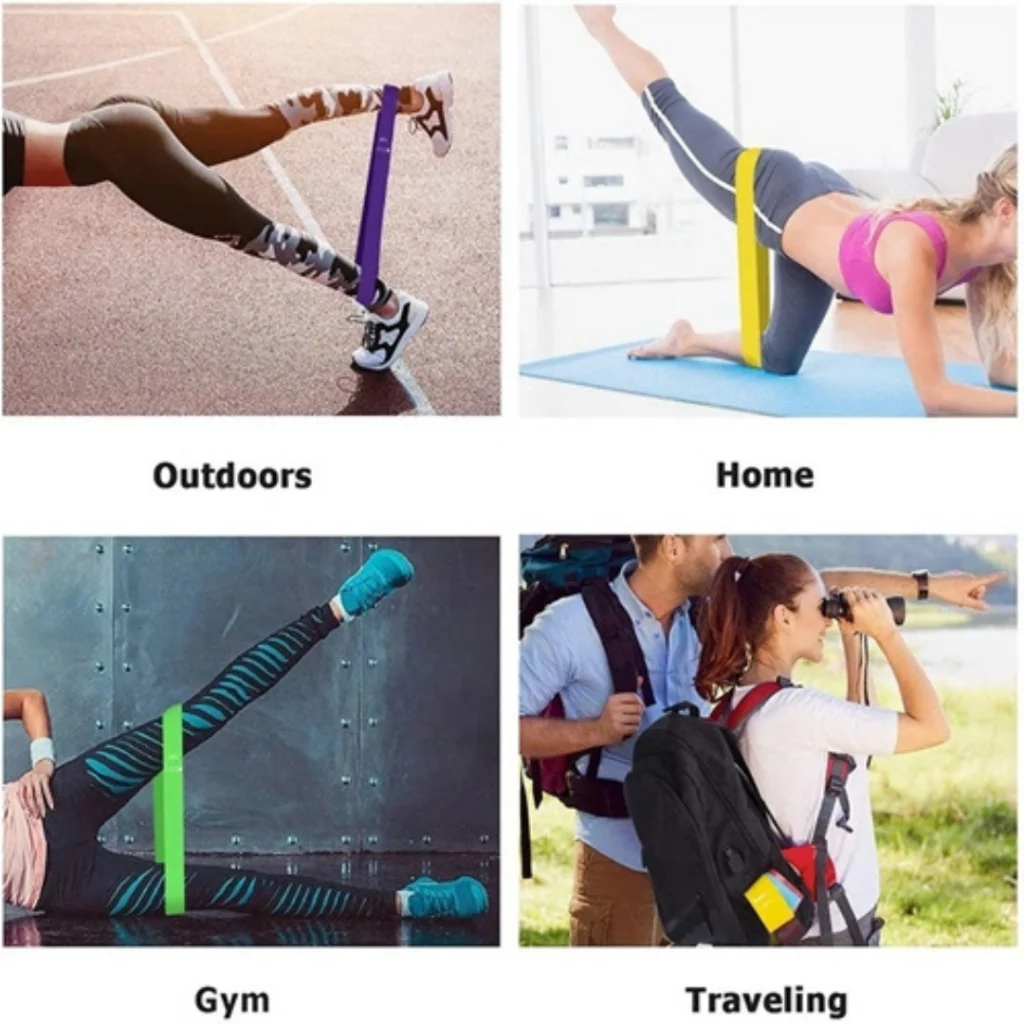 ของแท้ ยางยืดวงแหวน ออกกำลังกาย โยคะ 5 ระดับ สายแรงต้าน Exercise Loop Band, Yoga loop, Resistance
