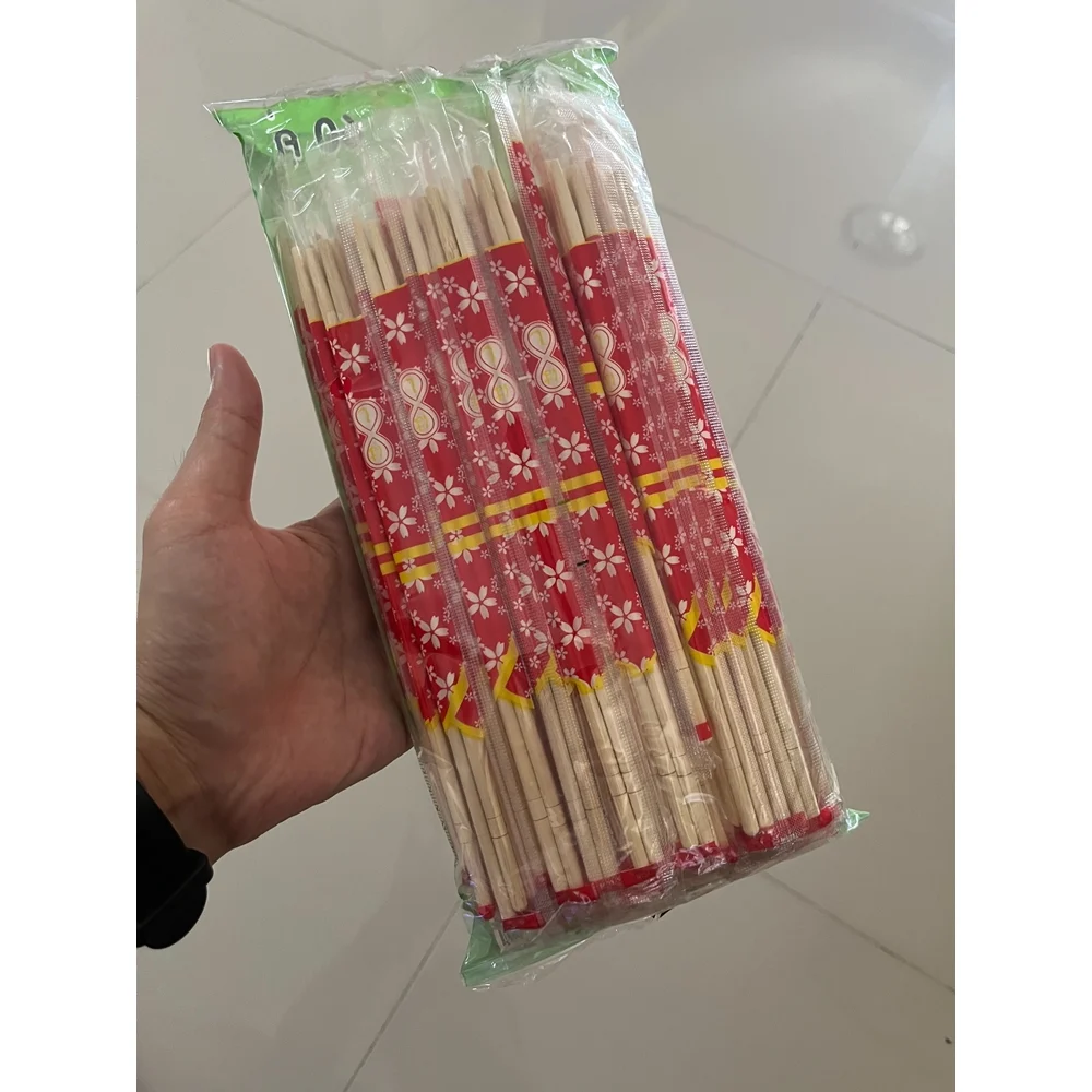 ตะเกียบไม้ มีระดับ บรรจุ 60 คู่ ของใหม่ ใช้แล้วทิ้ง ตราเสือ Chopsticks ตะเกียบราคาถูก