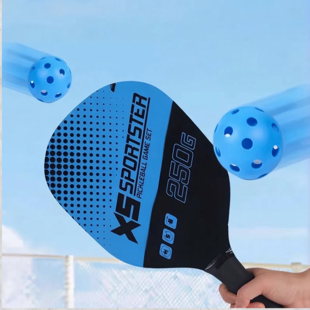 ชุดไม้พิกเคิลบอล (Pickleball) 2 ไม้ + ลูกบอล 4 ลูก พร้อมกระเป๋าซิป สีสันสดใส เล่นได้ทันที ไม่ต้องซื้อเพิ่ม