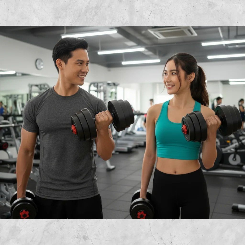 ดัมเบลปรับน้ำหนักได้ 20 กก. พร้อมแกนต่อบาร์เบล Adjustable Dumbbell & Barbell Set