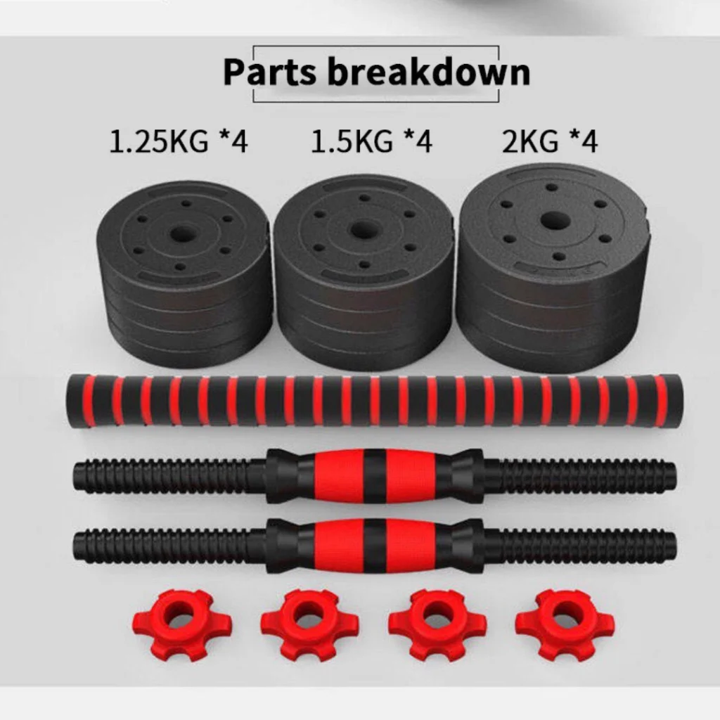 ดัมเบลปรับน้ำหนักได้ 20 กก. พร้อมแกนต่อบาร์เบล Adjustable Dumbbell & Barbell Set
