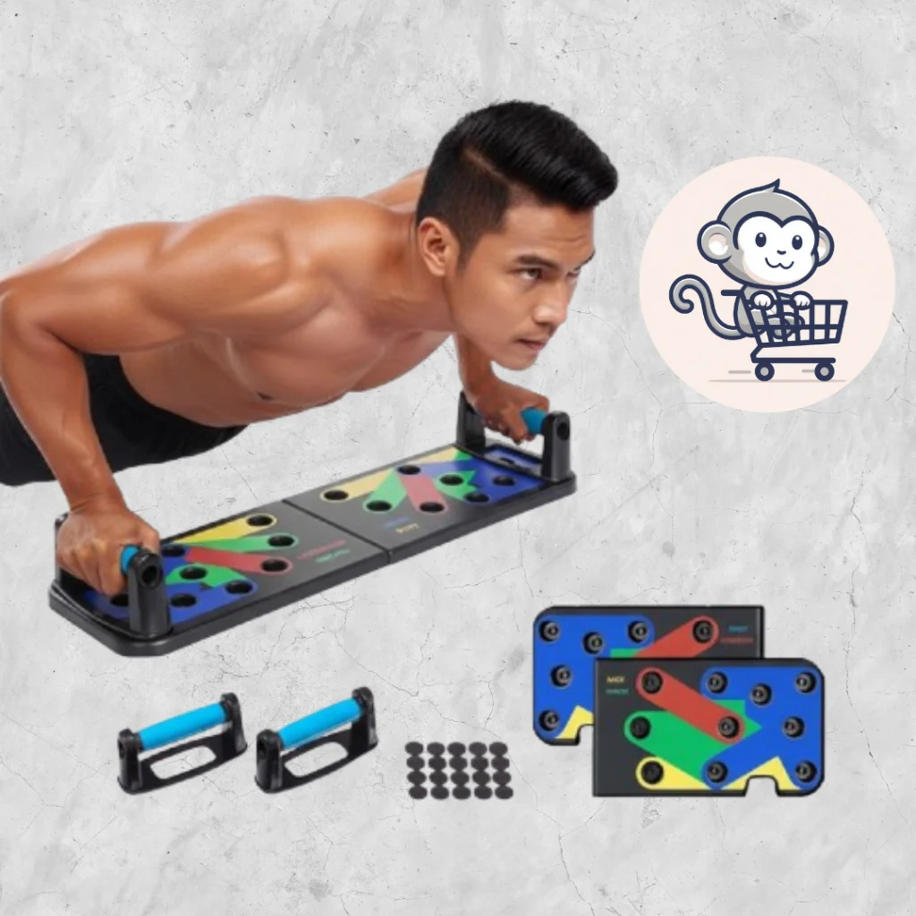 ตรงปก ถอดได้ บอร์ดวิดพื้น 9 ท่า สร้างกล้ามเนื้อครบ 4 ส่วน Push up board