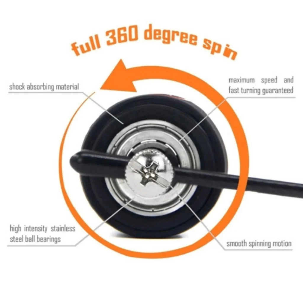 ปรับสายได้ ระบบลูกปืน ของแถมเยอะ เชือกกระโดดสายเคเบิล Speed rope กระชับหุ่น ลดไขมัน