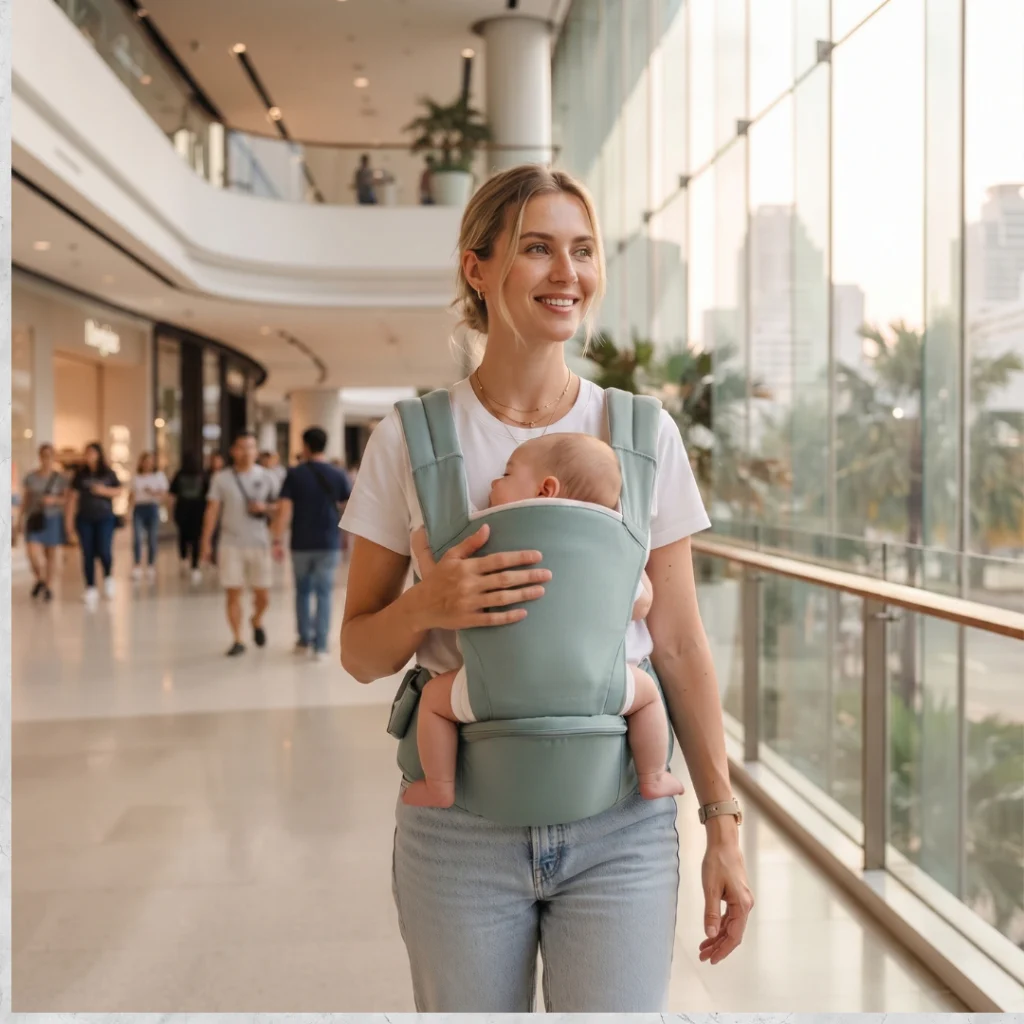 พร้อมกล่อง imama เป้อุ้มเด็ก รุ่น 3-in-1 พร้อมฐานรองก้น (Hip Seat) รองรับน้ำหนัก 20 กก. สะพายสบาย ลดปวดหลัง มี 5 สี