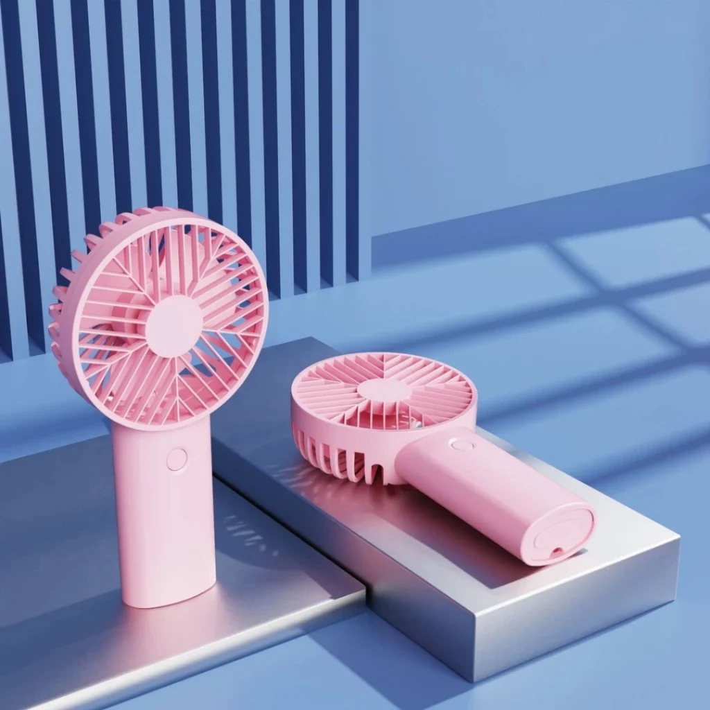 ชาร์จไฟบ้าน พัดลมมือถือขนาดเล็ก พกพาง่าย Mini fan น้ำหนักเบา ทนทาน หัวชาร์จ USB