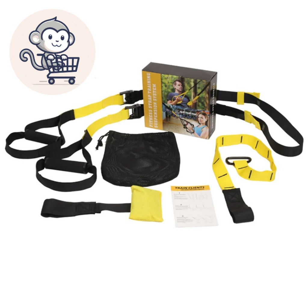 ปรับความยาวได้ TRX สายไนล่อนแท้ เชือกออกกำลังกาย - ติดตั้งง่าย พกพาสะดวก ของแถมครบ