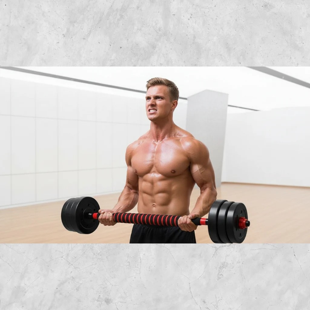 ดัมเบลปรับน้ำหนักได้ 20 กก. พร้อมแกนต่อบาร์เบล Adjustable Dumbbell & Barbell Set