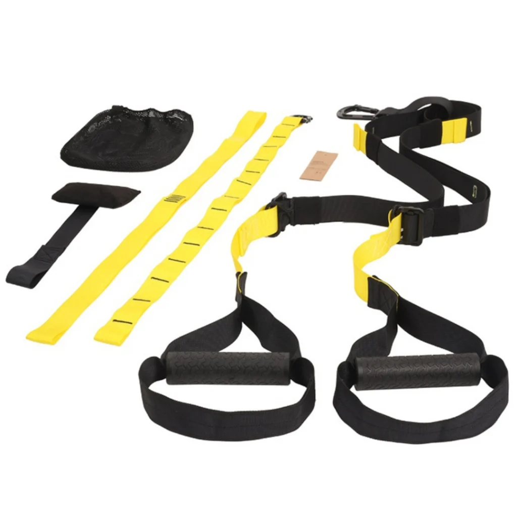 ปรับความยาวได้ TRX สายไนล่อนแท้ เชือกออกกำลังกาย - ติดตั้งง่าย พกพาสะดวก ของแถมครบ
