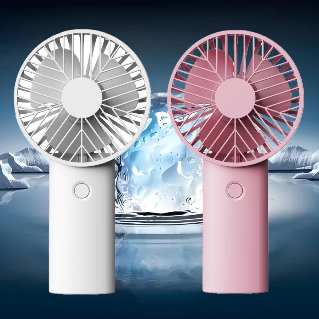 ชาร์จไฟบ้าน พัดลมมือถือขนาดเล็ก พกพาง่าย Mini fan น้ำหนักเบา ทนทาน หัวชาร์จ USB