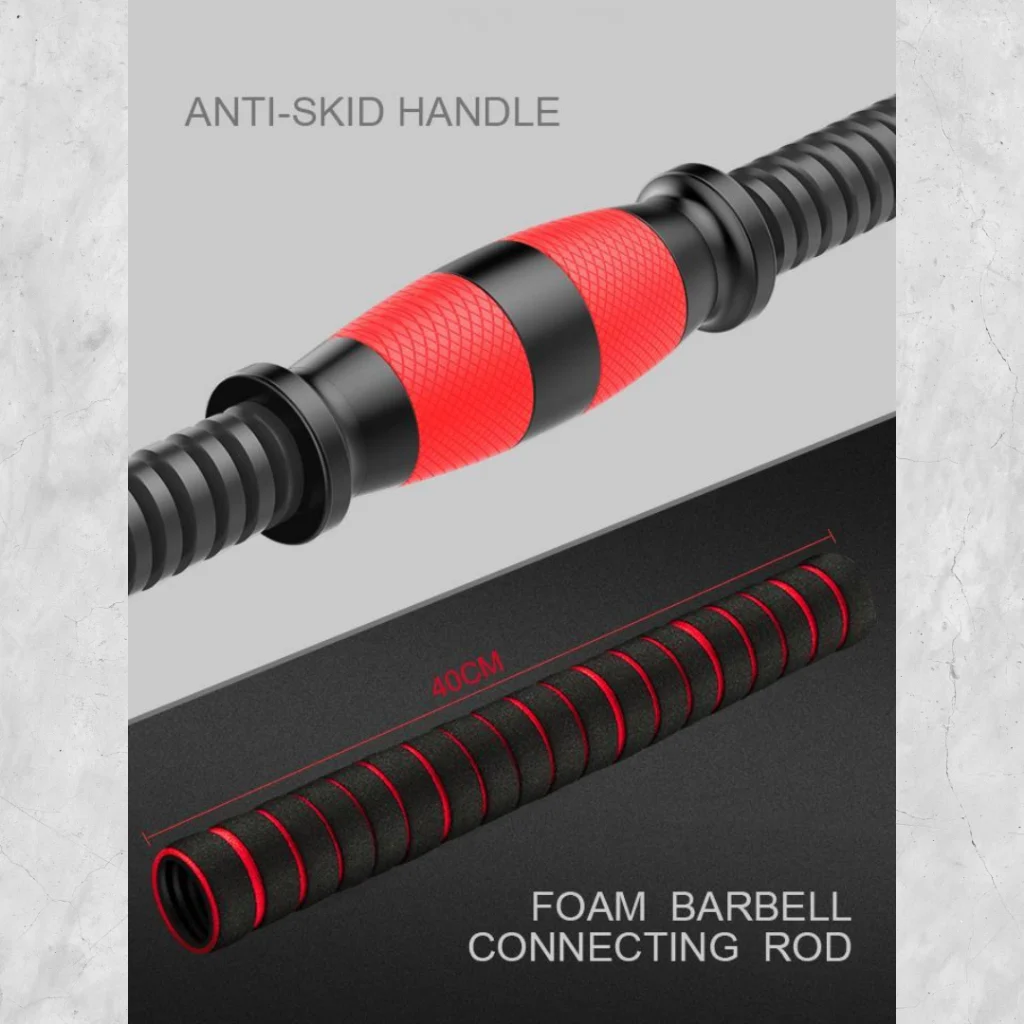 ดัมเบลปรับน้ำหนักได้ 20 กก. พร้อมแกนต่อบาร์เบล Adjustable Dumbbell & Barbell Set