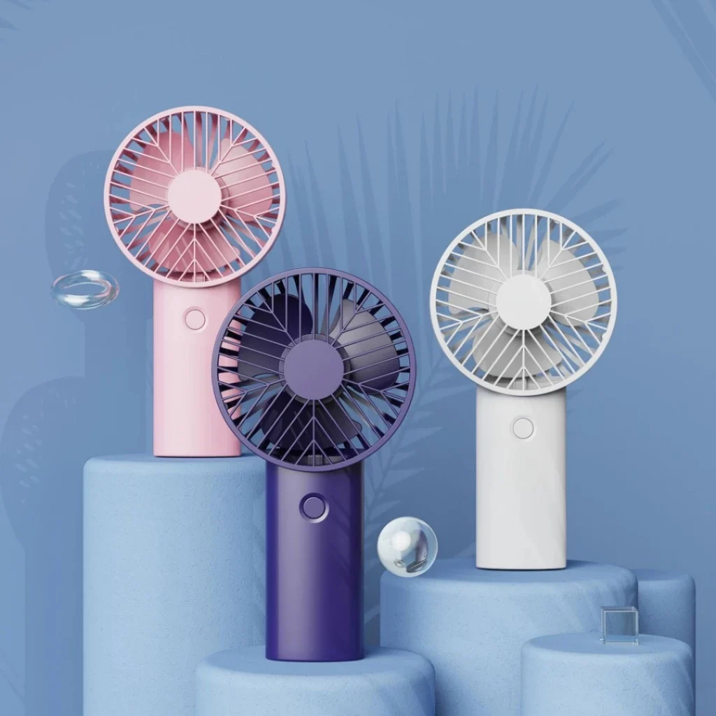 ชาร์จไฟบ้าน พัดลมมือถือขนาดเล็ก พกพาง่าย Mini fan น้ำหนักเบา ทนทาน หัวชาร์จ USB